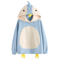 New Fashion Cartoon Cute College Style Chick Hoodie - Thumbnail 5