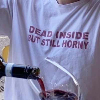 Dead inside but still horxy tee in white