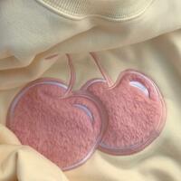 Furry Cherry Embroidery Fleece Sweatshirt - Thumbnail 2