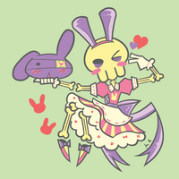 Kawaii Skeleton 2.5'' Acrylic Charm - Thumbnail 1