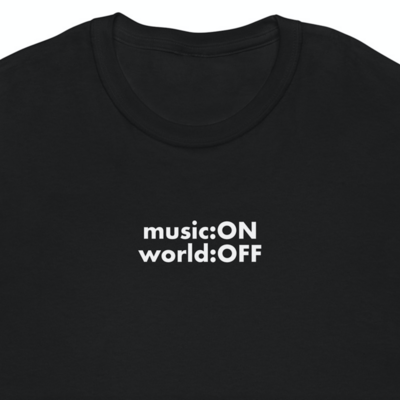 Free shipping-music on world off tee - Thumbnail 3