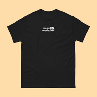 Free Shipping-MUSIC ON WORLD OFF TEE - Thumbnail 1