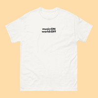 Free Shipping-MUSIC ON WORLD OFF TEE - Thumbnail 2