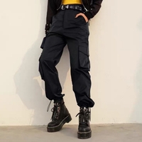 Streetwear Hip-hop Baggy Pocket Buckle Casual Overalls Cargo Trousers  - Thumbnail 1