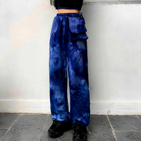 Vintage Punk Baggy Hippie Pigment Dyed Wide Leg Flattering Loose Pants Hottest Style Amazing - Thumbnail 1
