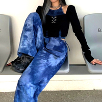 Vintage Punk Baggy Hippie Pigment Dyed Wide Leg Flattering Loose Pants Hottest Style Amazing - Thumbnail 6