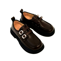 Stunning England Dual Buckle Straps Leather Shoes Back School Party Gothic Girlystyle Amazing  - Thumbnail 5