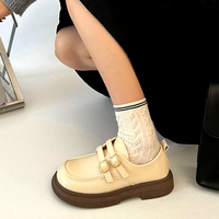 Stunning England Dual Buckle Straps Leather Shoes Back School Party Gothic Girlystyle Amazing  - Thumbnail 9