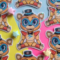 Glamrock Freddy Sticker - Thumbnail 1