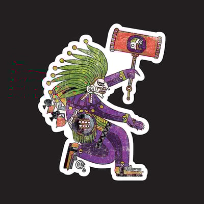 Trickster (the aztec joker) sticker - Thumbnail 5
