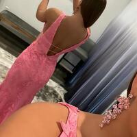 Sweet Deep V-Neck Appliques Long Evening Prom Dresses - Thumbnail 1