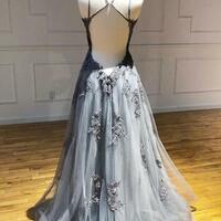 Silver Ethereal Fairy Evening Prom Unique Colored Wedding Dress Enchanted Forest，1657 - Thumbnail 1