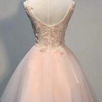Short Pink Homecoming Dama Prom 15 años Quinceanera Dresses,1661 - Thumbnail 1