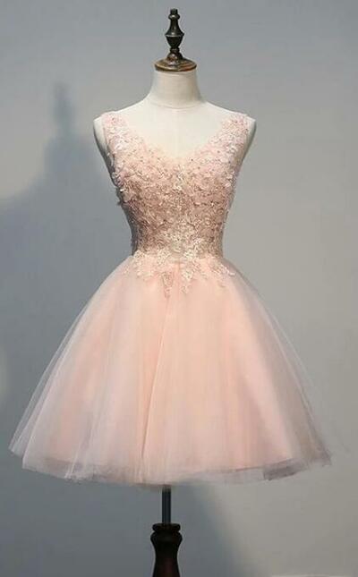 Short Pink Homecoming Dama Prom 15 años Quinceanera Dresses,1661