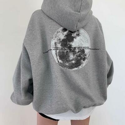 Planet Moon Printed Hoodie Sweatshirt