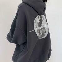 Planet Moon Printed Hoodie Sweatshirt - Thumbnail 5