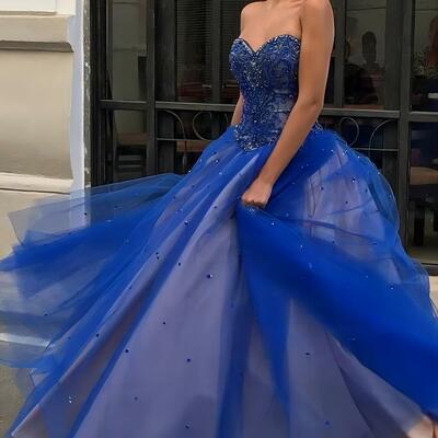Psy862,luxury beaded sweetheart birthday prom dress