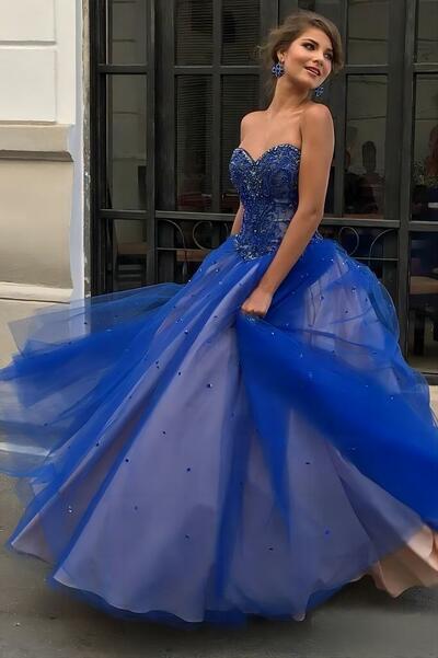 PSY862,Luxury Beaded Sweetheart Birthday Prom Dress