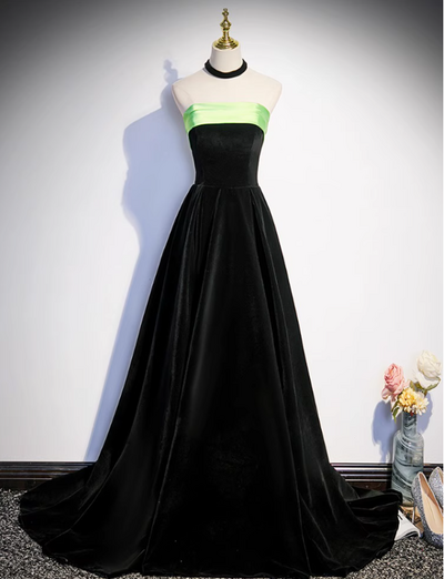 black Sheath Trailing High Feeling Velvet High-end Atmosphere Cocktail Dresses Formal Gowns