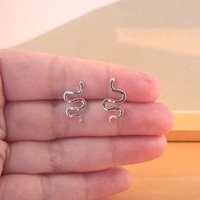 Sterling Silver Snake Stud Earrings/Snake Earrings/Serpent Earrings/Snake Jewellery/Snake Jewelry/Hecate/Hekate/Hecate Snake/UK - Thumbnail 3