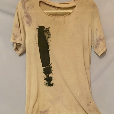 Table-blue worn t-shirt --- by jeremy kennedy