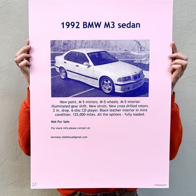 Og nfs car flyer limited edition poster - by jeremy kennedy 