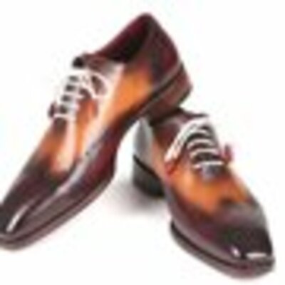 New handmade men's bordeaux & camel wingtip oxfords shoes - Thumbnail 3