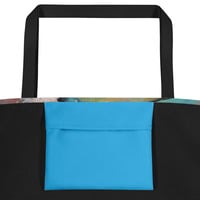 Mr. Snowman Delight All-Over Print Large Tote Bag - Thumbnail 2