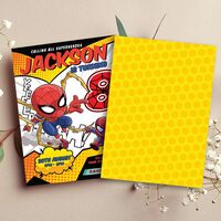 Spider Man Comic 8th Birthday Invitation, Spider Man Eight Birthday Invitation Canva Editable Instant Download - Thumbnail 1