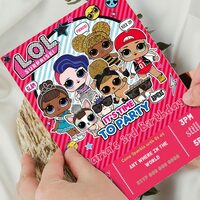 LOL Surprise Birthday Girl Invitation Canva Editable Instant Download - Thumbnail 3