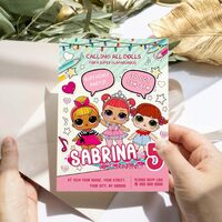 LOL Surprise Birthday Girl Invitation Canva Editable Instant Download - Thumbnail 3