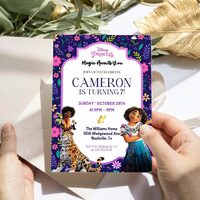 Encanto Birthday Invitation Canva Editable Instant Download - Thumbnail 1