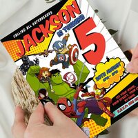 Superheroes ANY AGE Birthday Invitation Comic Style Canva Editable Instant Download - Thumbnail 3