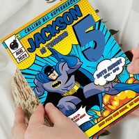 Batman ANY AGE Birthday Invitation Comic Style Canva Editable Instant Download - Thumbnail 3