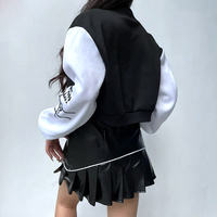 AMOR CROPPED BASEBALL JACKET - Thumbnail 4