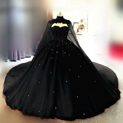 Vintage black quinceanera dresses with lace