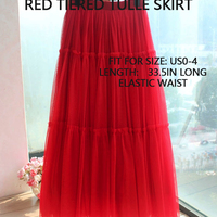 Midi Length Tulle Skirt Pleated Tulle Skirt Outfit A-line Fashion Tulle Tutu Skirt Bridesmaid Tulle Skirt, High Waist Plus Size - Thumbnail 3