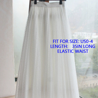 Midi Length Tulle Skirt Pleated Tulle Skirt Outfit A-line Fashion Tulle Tutu Skirt Bridesmaid Tulle Skirt, High Waist Plus Size - Thumbnail 4