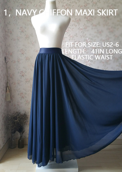 Chiffon Maxi Skirt Outfit, Maxi Chiffon Skirts, Wedding Bridesmaid Chiffon Skirt, High Waist, Custom Any Size