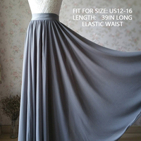 Chiffon Maxi Skirt Outfit, Maxi Chiffon Skirts, Wedding Bridesmaid Chiffon Skirt, High Waist, Custom Any Size - Thumbnail 5