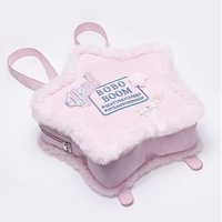 Y2K Pink Star Furry Backpack - Thumbnail 5