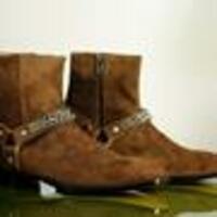 New Handmade Brown Colour Jodhpurs Pure Suede Buckle Strap Boots, Ankle High Boots Stylish Formal Boots For Men's - Thumbnail 1