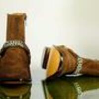 New Handmade Brown Colour Jodhpurs Pure Suede Buckle Strap Boots, Ankle High Boots Stylish Formal Boots For Men's - Thumbnail 3