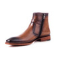New Handmade Mens Shoes Men's Brown Ayas Leather Boots - Thumbnail 1
