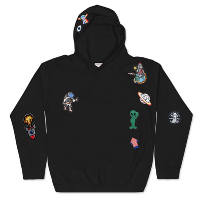 Space patches hoodie black - Thumbnail 5