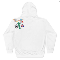 SPACE PATCHES HOODIE WHITE - Thumbnail 1