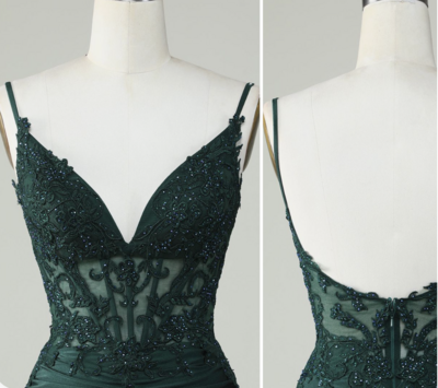 Dark Green Homecoming Dresses Short Prom Dresses Straps