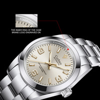 Cadisen watch 36mm case NH35A mechanical movt luminous 10ATM diving watch 8213 - Thumbnail 7