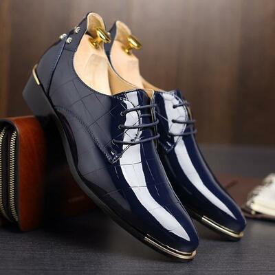 Handmade new men flat shoes hot fashion party & wedding breathable pu leather casual shoes - Thumbnail 1