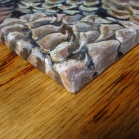 "Pine Cones", Original Acrylic Painting By N.E.Thompson, Artwork Size 8 x10 Inches - Thumbnail 3